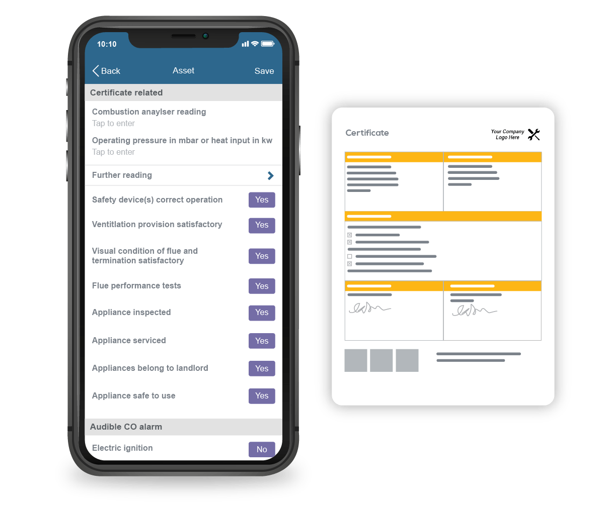 Asset maintenance software on mobile