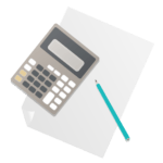 calculator and paper icon