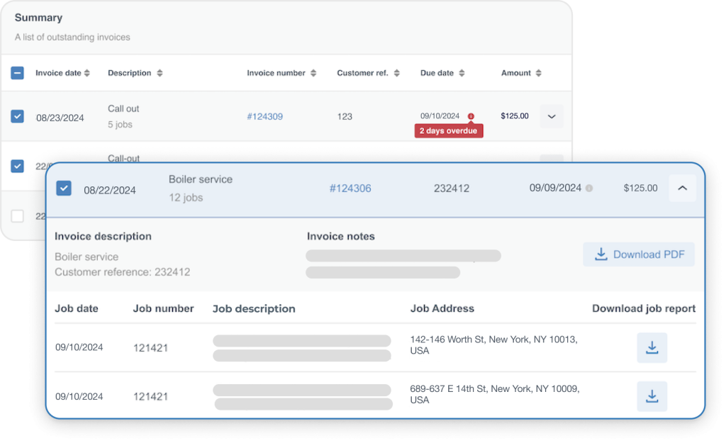 Consolidated invoicing